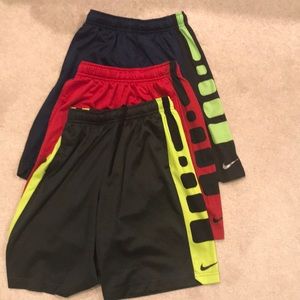 3 pairs Nike Elite shorts boys M